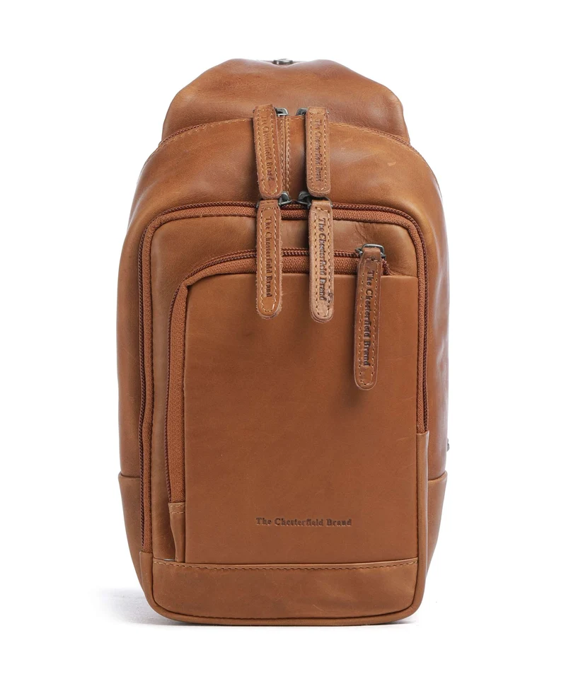 The Chesterfield Brand Wax Pull Up Cow Riga Slingbag cognac