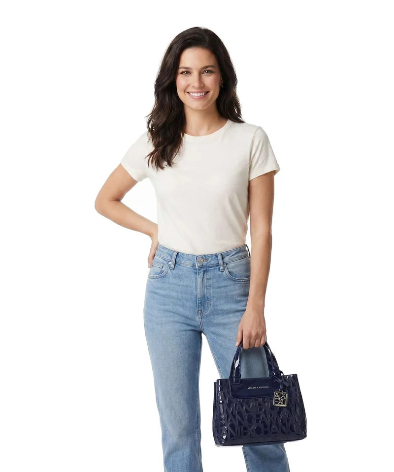 Armani Exchange Liz Patent S Handtasche abyss