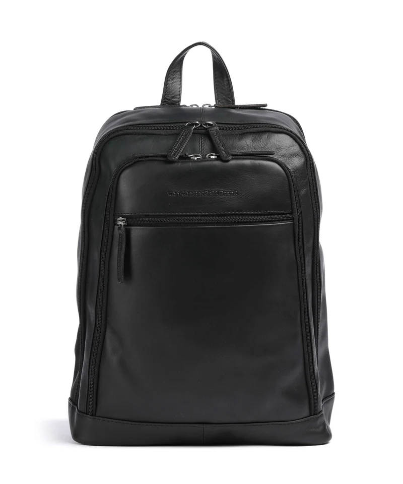 The Chesterfield Brand Wax Pull Up Cow Detroit Rucksack black