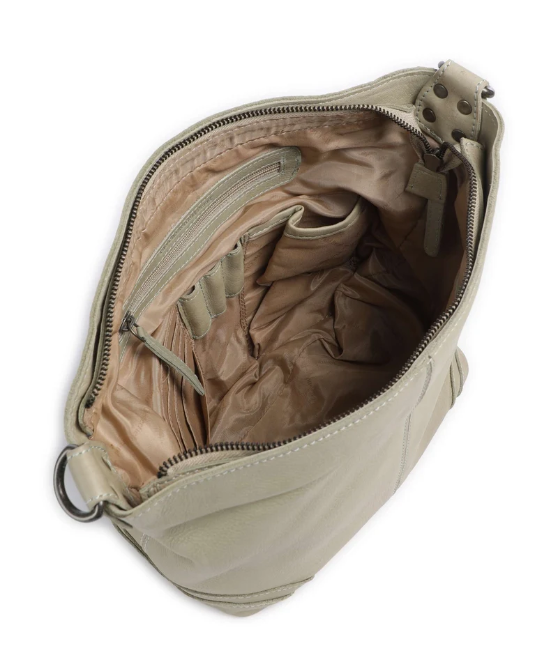 The Chesterfield Brand Washed Waxed Cow Lucy Schultertasche ocean green