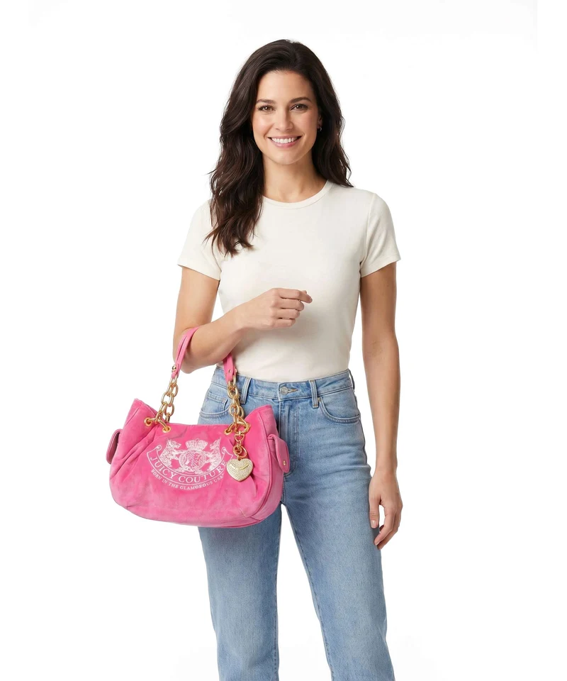 Juicy Couture Daydreamer Classic Crest M Beuteltasche pink yarrow