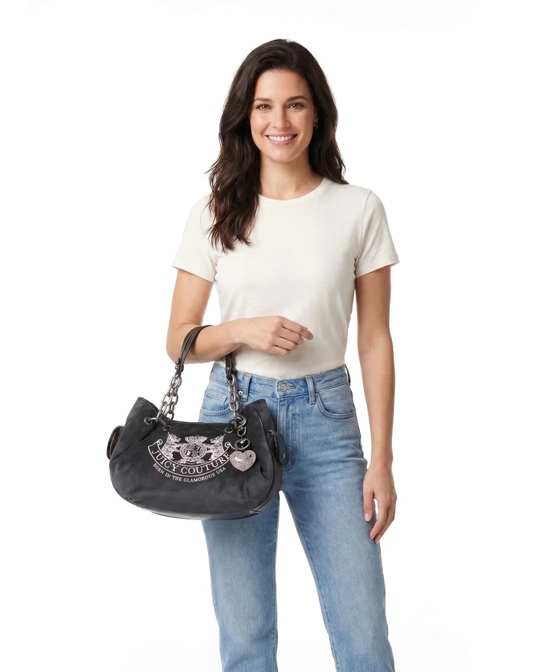 Juicy Couture Daydreamer Classic Crest M Beuteltasche grey