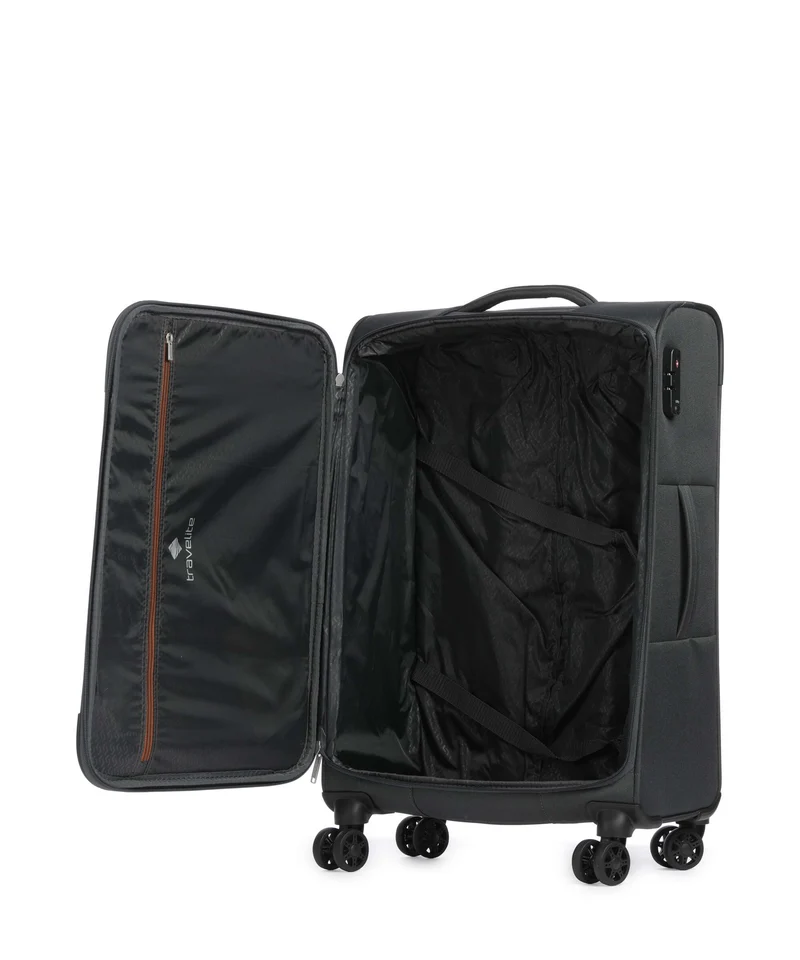 Travelite Priego 4-Rollen Trolley Set anthracite