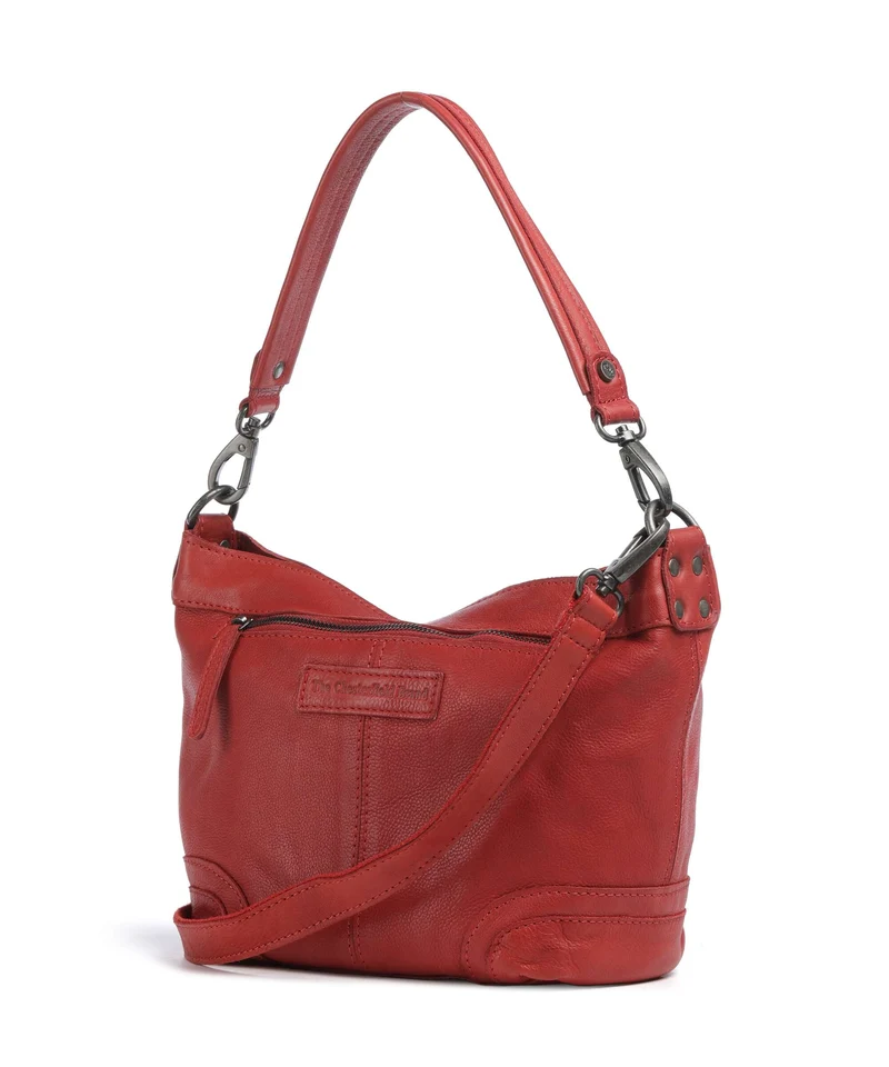 The Chesterfield Brand Washed Waxed Cow Lucy Schultertasche red