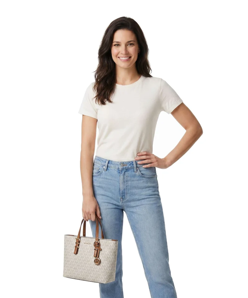 Michael Kors Quinn Small Handtasche vanilla/acrn