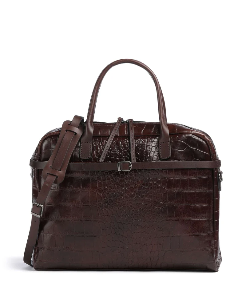 Castelijn & Beerens Croco Lisa Aktentasche mocca