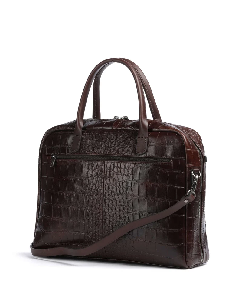 Castelijn & Beerens Croco Lisa Aktentasche mocca