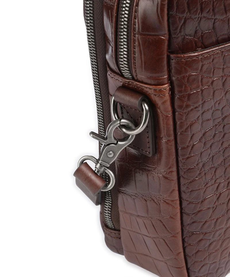 Castelijn & Beerens Croco Jules Aktentasche mocca