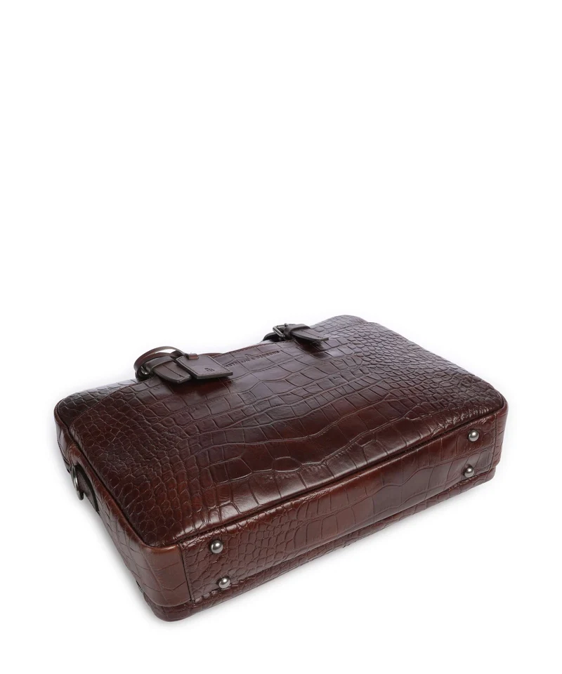 Castelijn & Beerens Croco Jules Aktentasche mocca