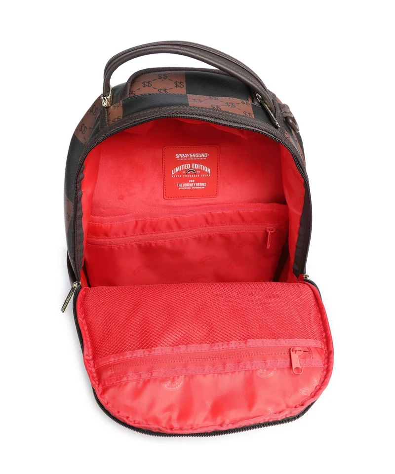 Sprayground Enlarged Check Paris Rucksack brown