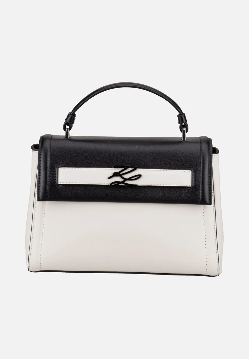 K/Autograph SM Top Handle Colorblock Black/White - Henkeltasche