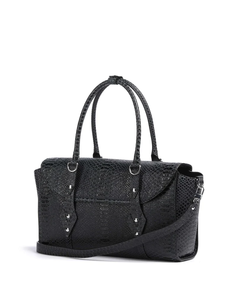 Vivienne Westwood Bettina Snake Effect Medium Handtasche dark grey