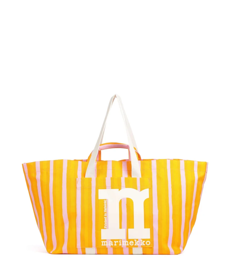 Marimekko Mono City XL Shopper orange/pink