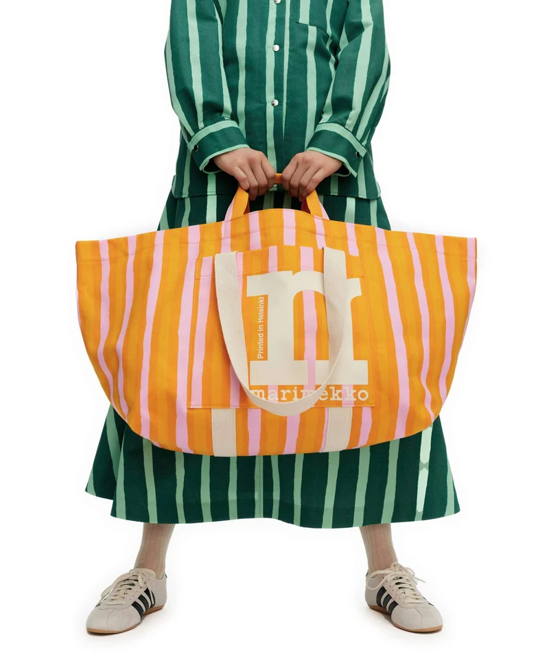 Marimekko Mono City XL Shopper orange/pink