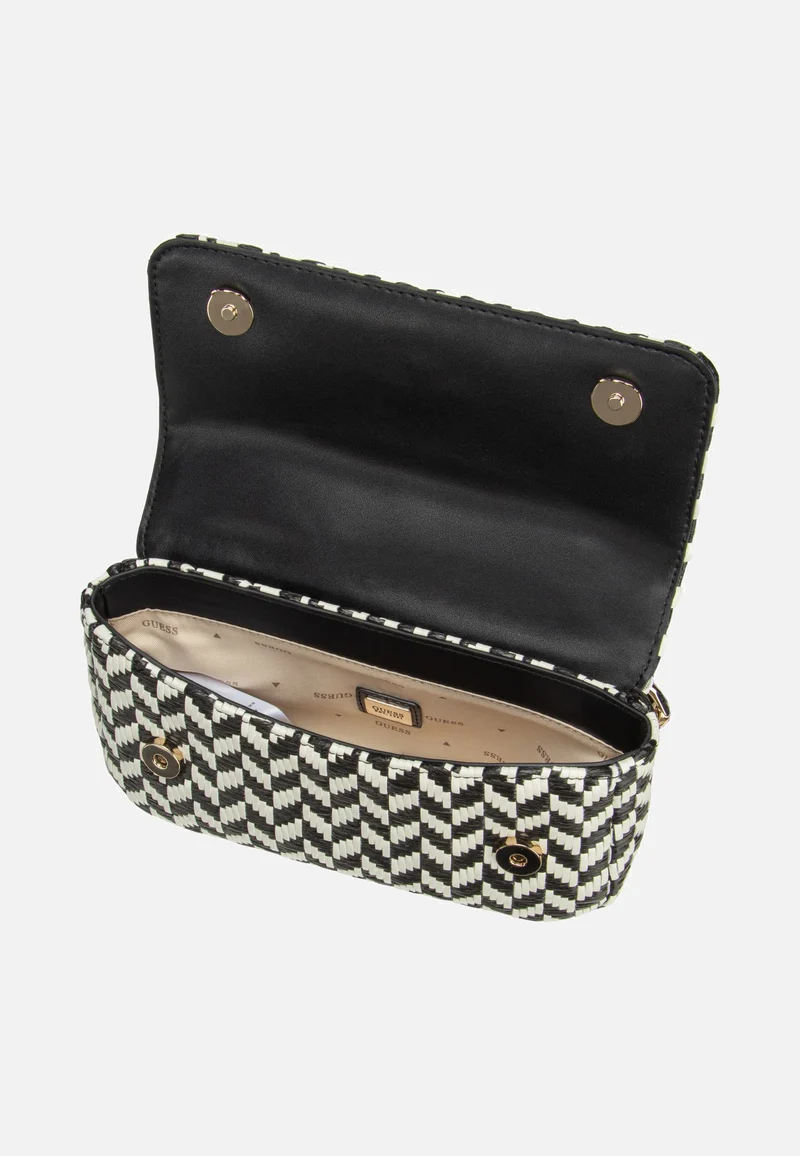 Tessi Flap Shoulder Black Multi - Umhängetasche