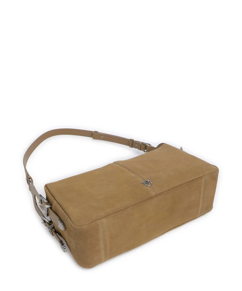 Pinko 24 Classic Schultertasche verde canguro/old silver