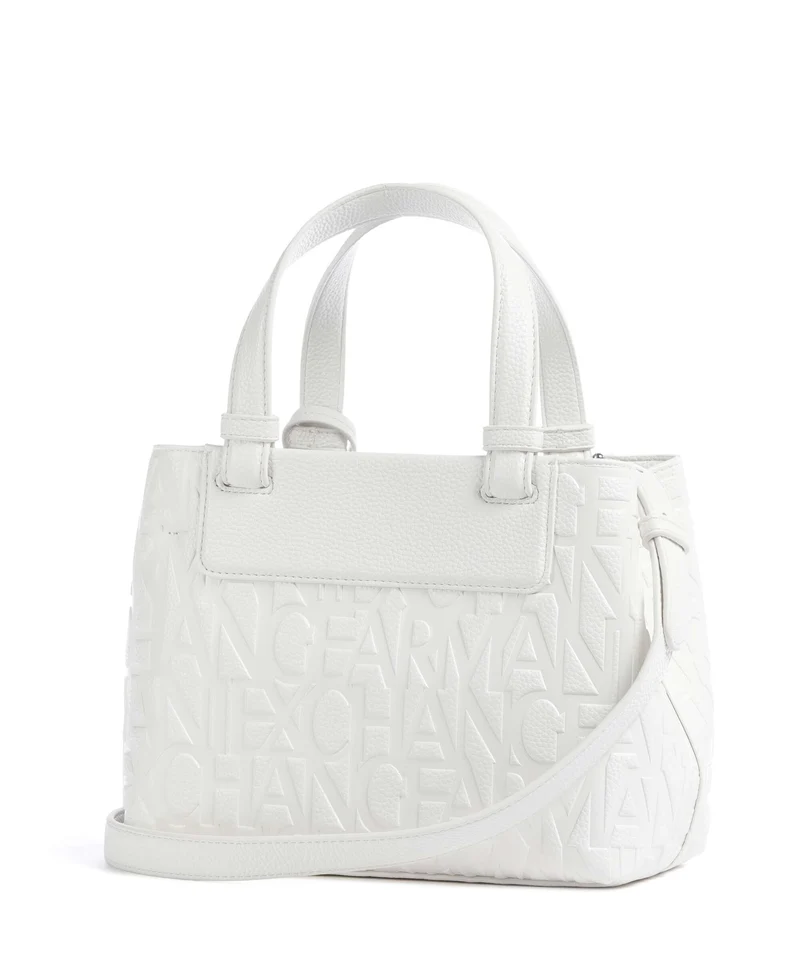 Armani Exchange Liz Monogram S Handtasche off white