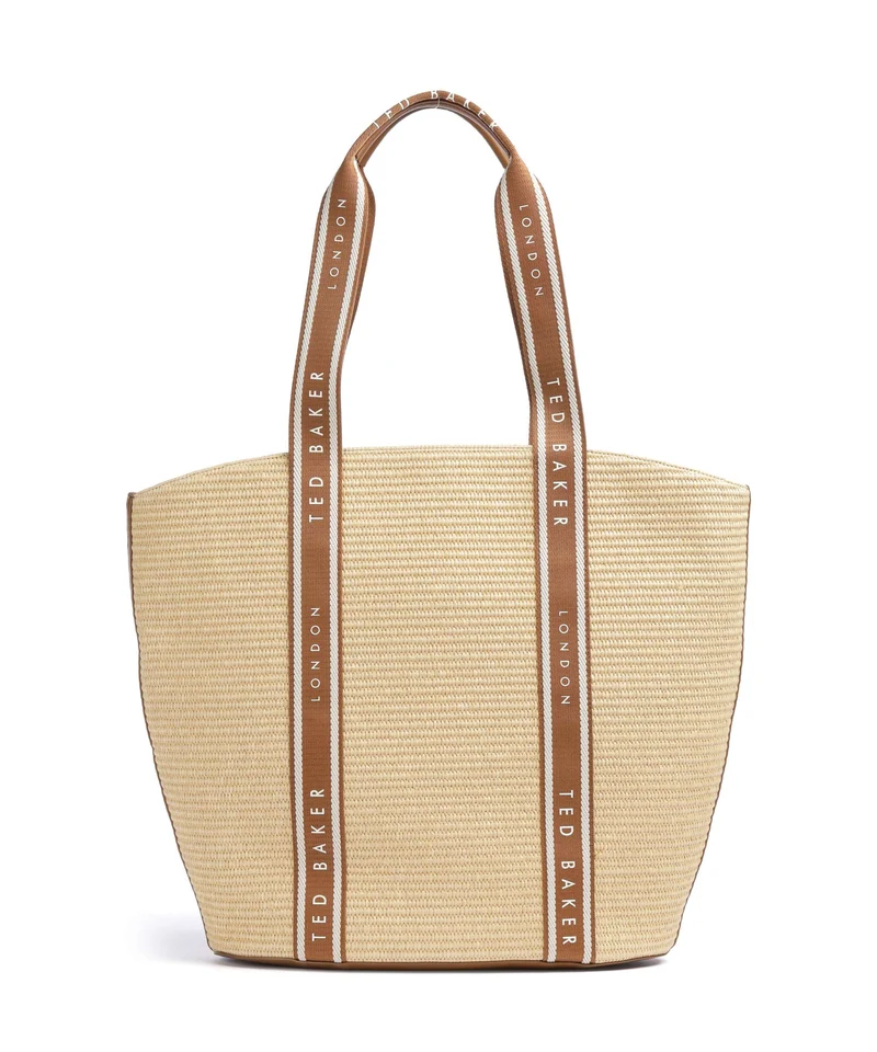 Ted Baker Rafiia Shopper brown