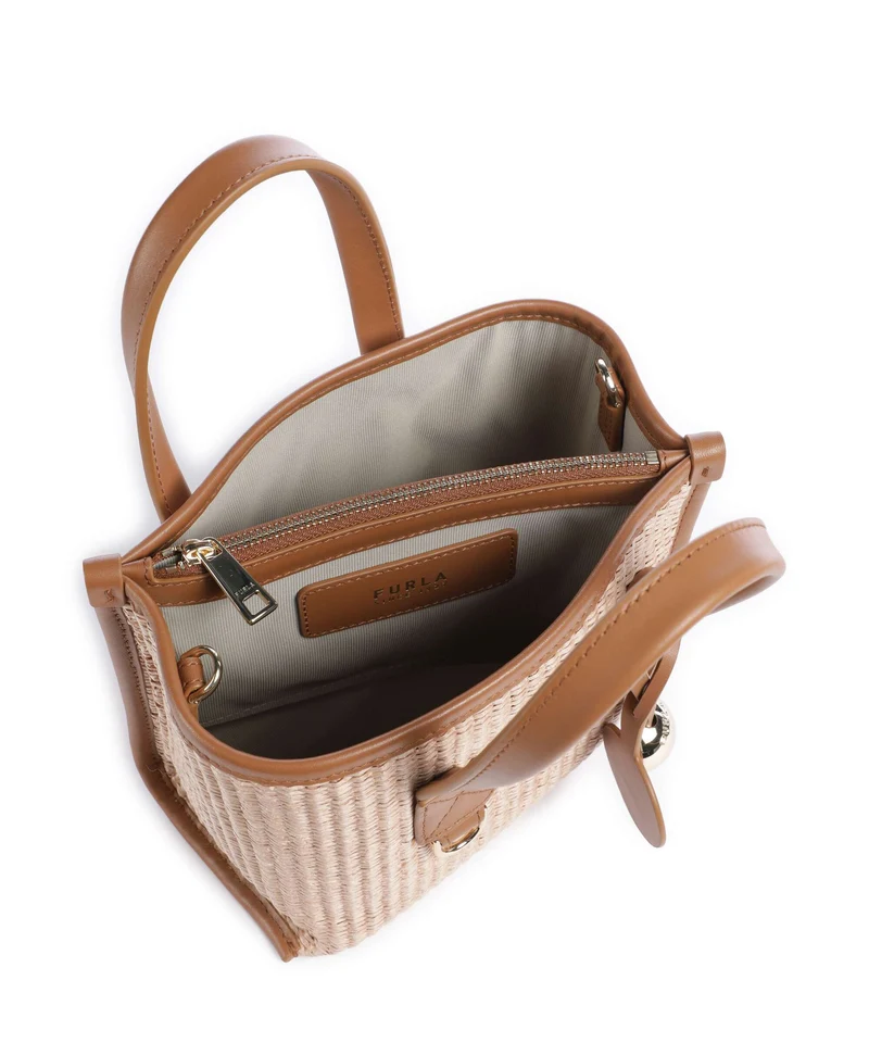 Furla Divide It Mini Handtasche toni naturale/tabacco