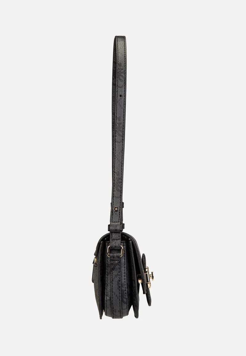 Janie Logo Conv Xbody Flap Coal Logo - Crossbody Bag
