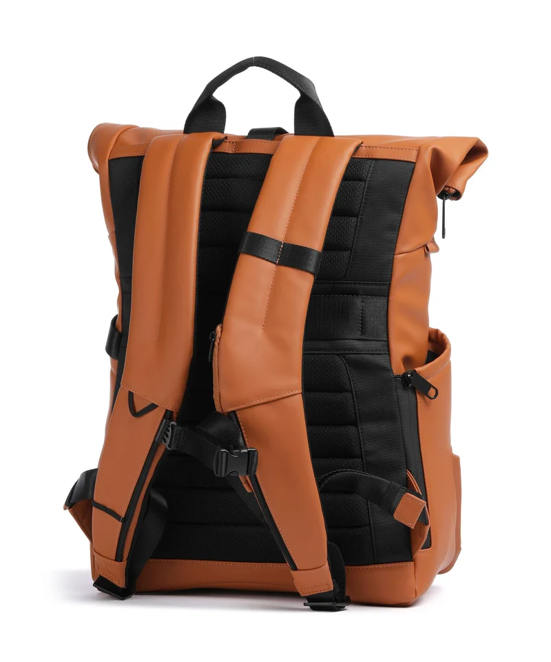 Piquadro Corner Special Rolltop Rucksack brique