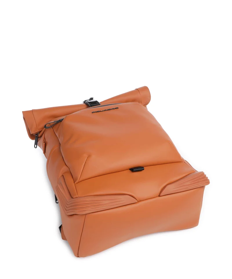 Piquadro Corner Special Rolltop Rucksack brique