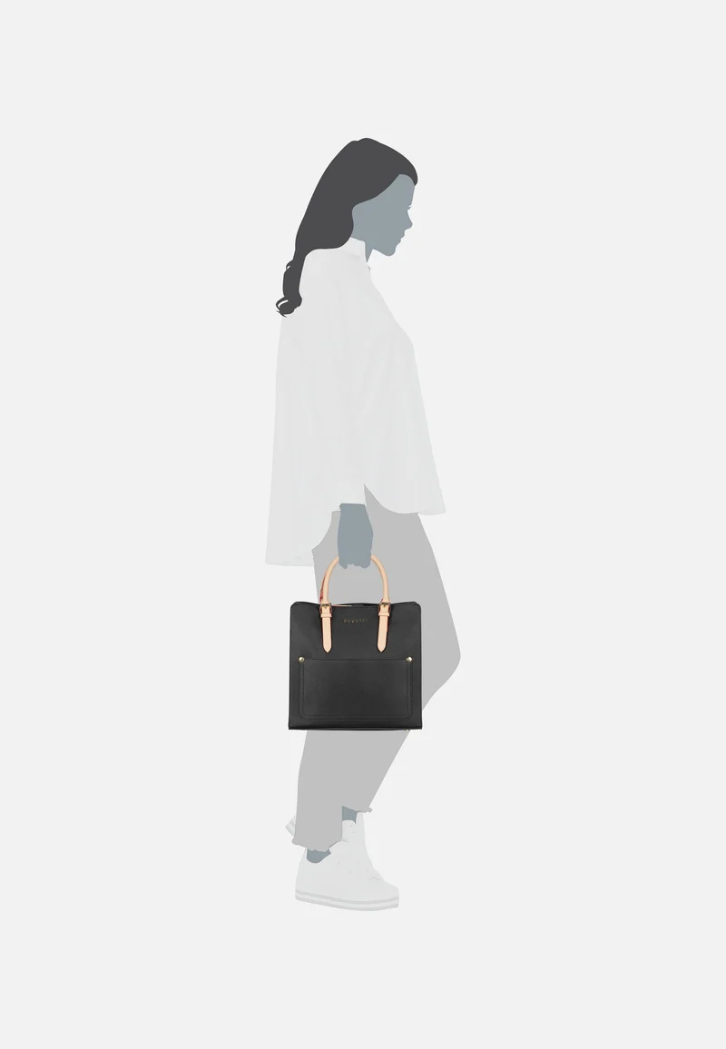 Ella Top Handle Large Dunkelbraun - Tote Bag