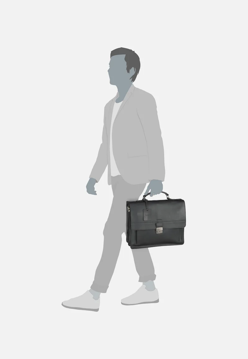 Vintage Scott Briefcase 6378 Black - Aktentasche