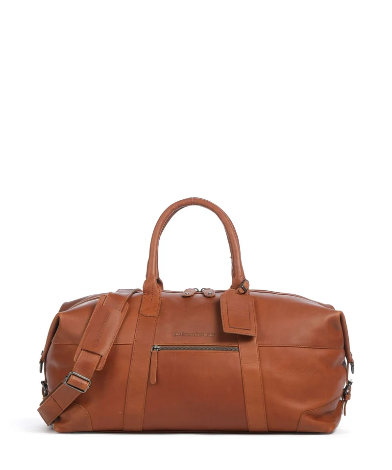 The Chesterfield Brand Wax Pull Up Cow Portsmouth 2 Weekender cognac