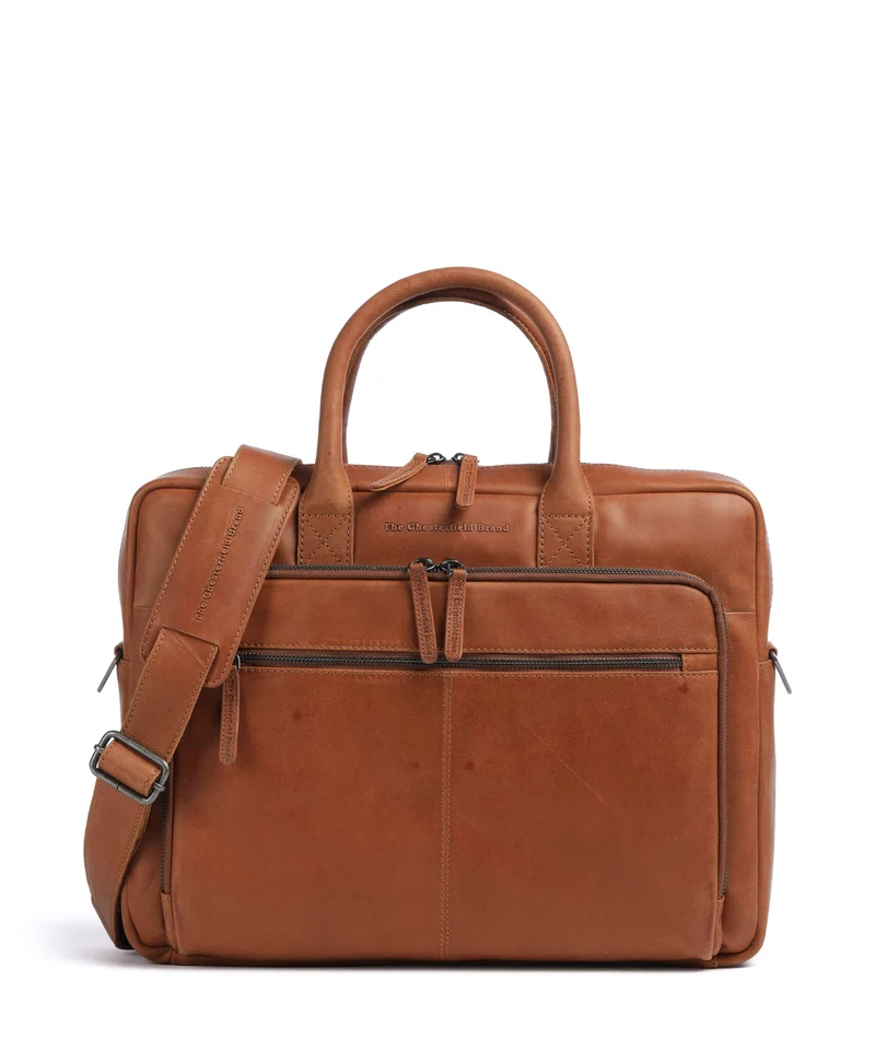 The Chesterfield Brand Wax Pull Up Cow Tacama Laptoptasche cognac