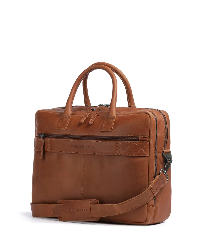 The Chesterfield Brand Wax Pull Up Cow Tacama Laptoptasche cognac