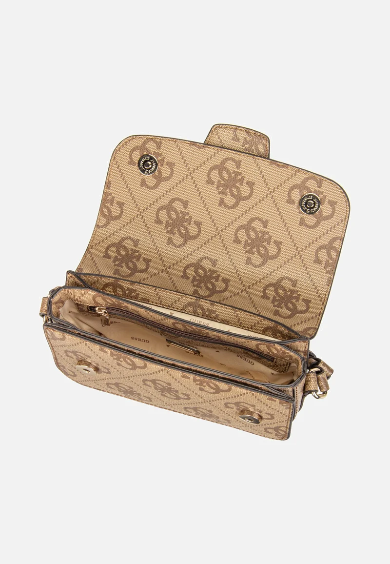 Janie Logo Conv Xbody Flap Latte Logo - Crossbody Bag