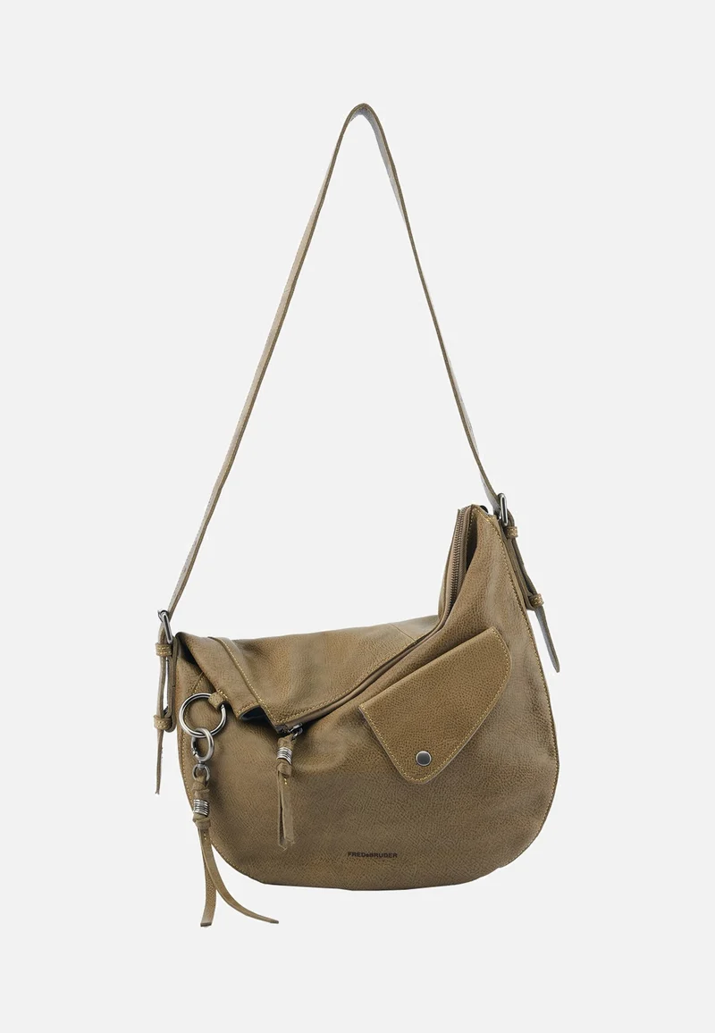 My Forever Friend Shoulderbag With Front Pocket Muddy Khaki - Schultertasche