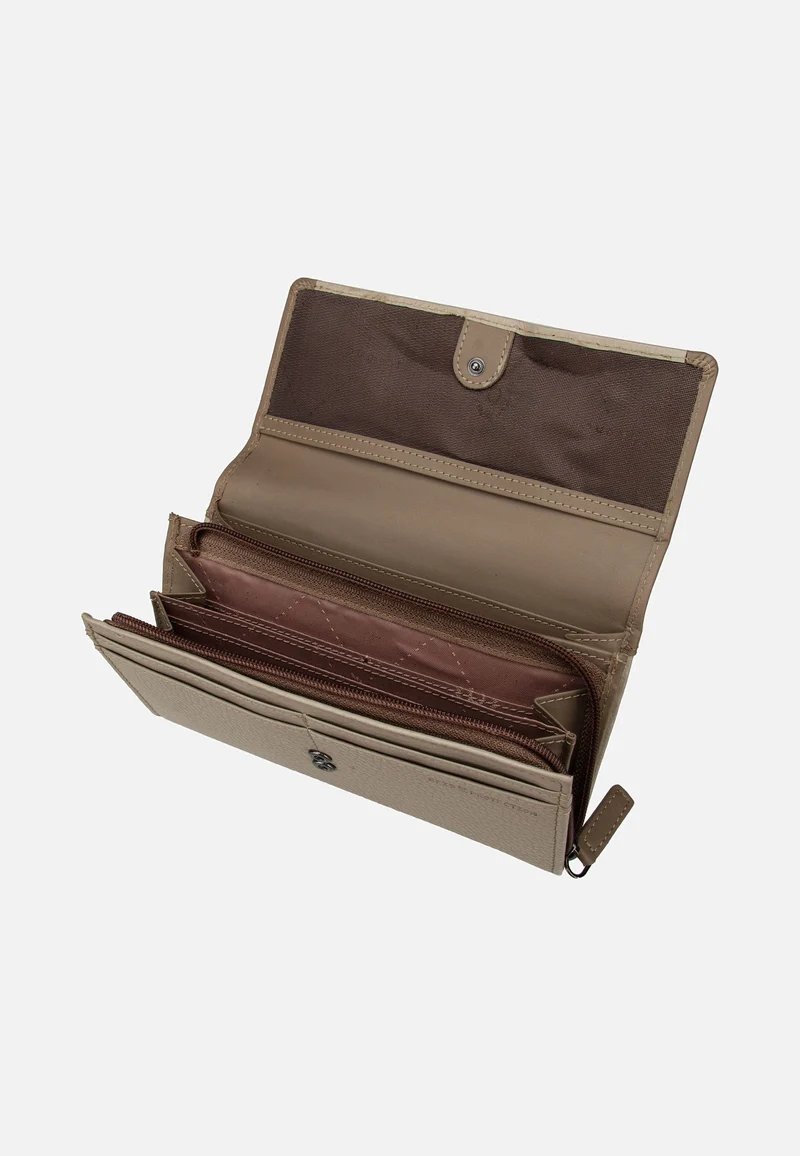 Sina Ladies Long With Flap Beige - Portemonnaie