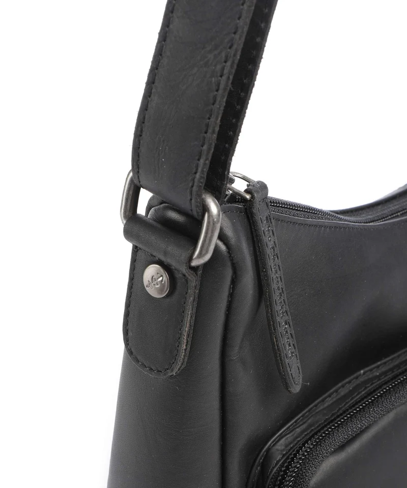 The Chesterfield Brand Wax Pull Up Cow Valenora Schultertasche black