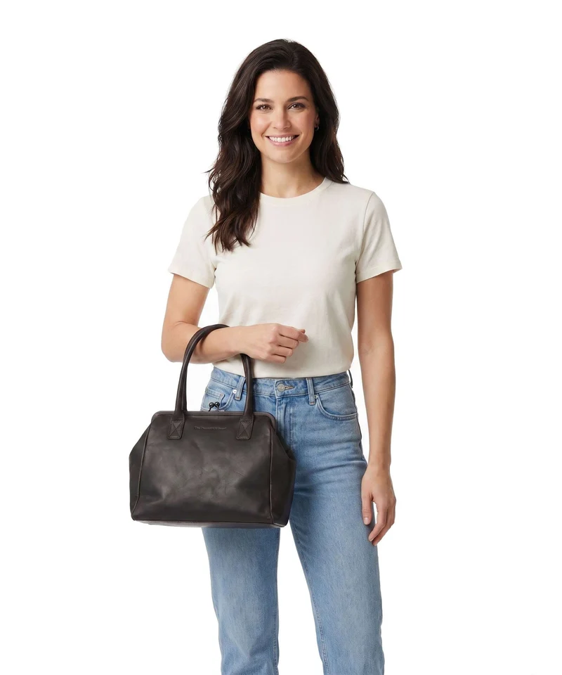 The Chesterfield Brand Wax Pull Up Cow Dorin Schultertasche brown