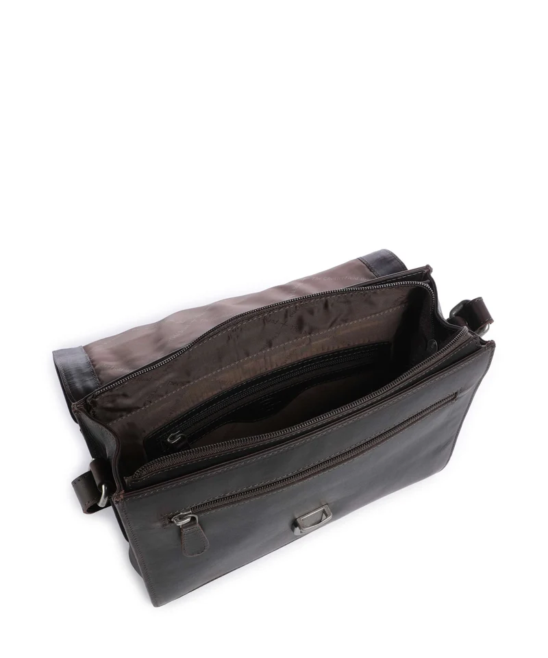 The Chesterfield Brand Wax Pull Up Cow Lunor Schultertasche brown