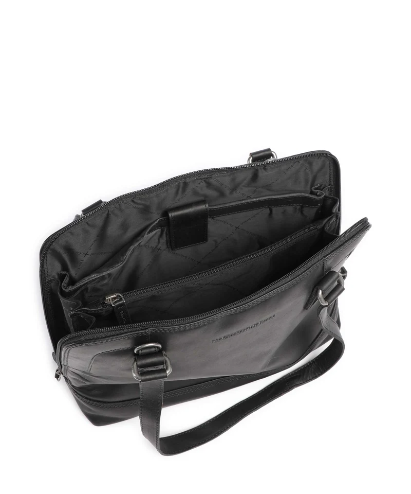 The Chesterfield Brand Wax Pull Up Cow Seron Schultertasche black