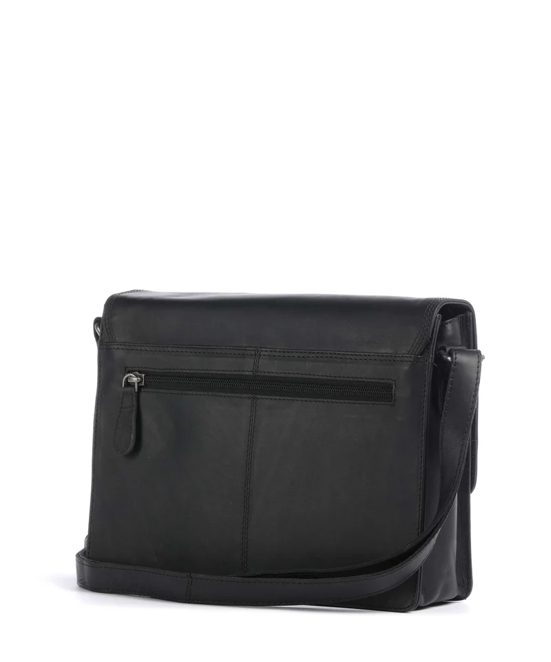The Chesterfield Brand Wax Pull Up Cow Lunor Schultertasche black