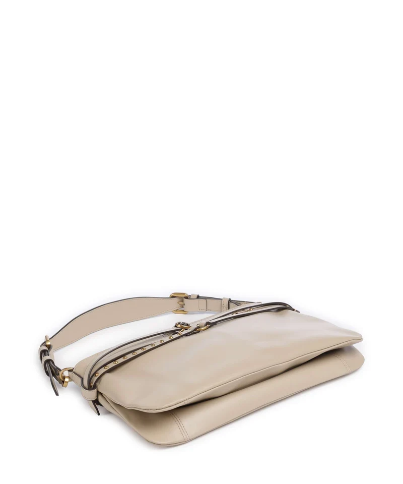 Pinko Belt Classic Schultertasche beige/grigio fumo/antique gold