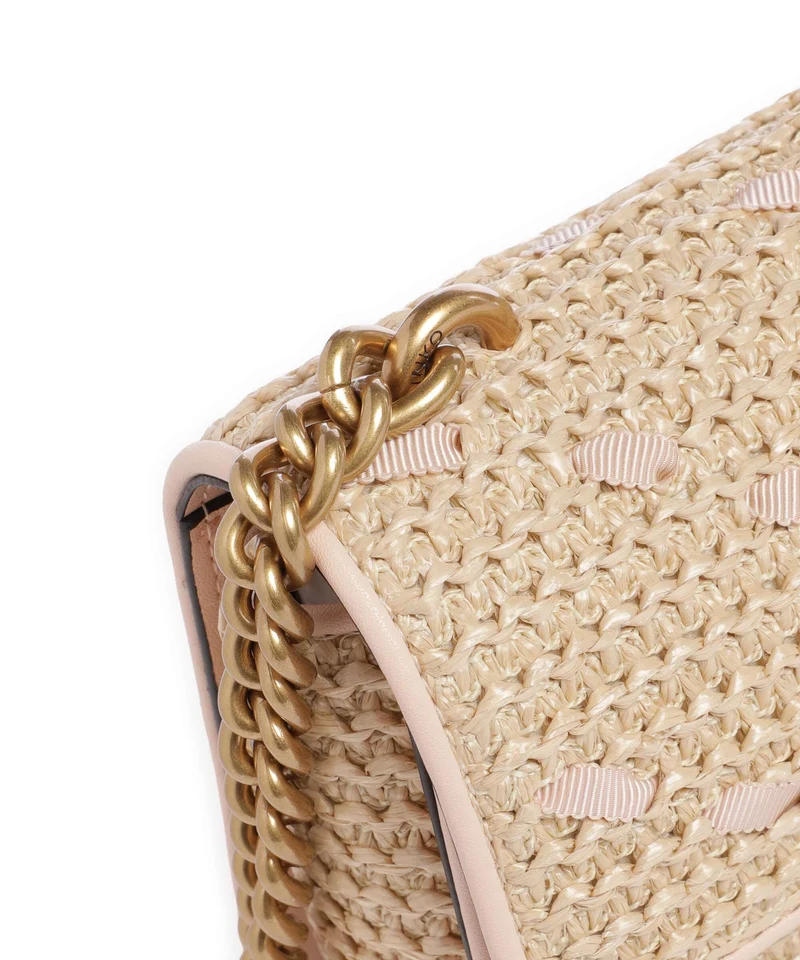 Pinko Love One Mini Umhängetasche paglia/rosa/antique gold