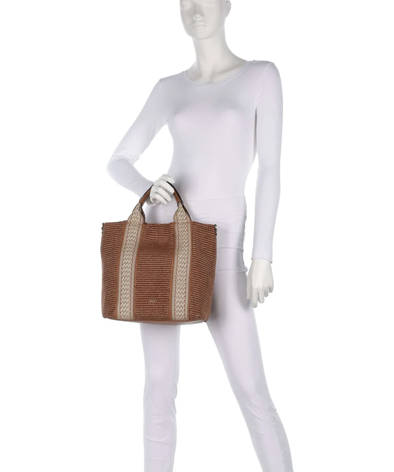Abro Raffia Kaia Handtasche caramel/cognac