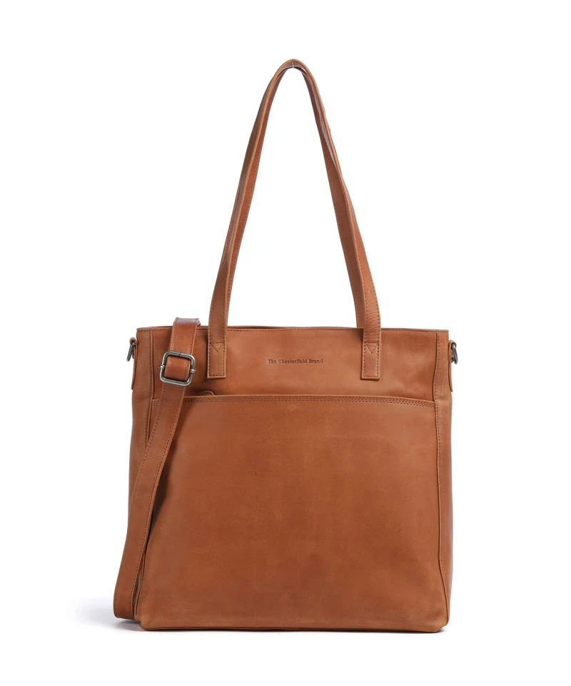 The Chesterfield Brand Wax Pull Up Cow Mosel Shopper cognac