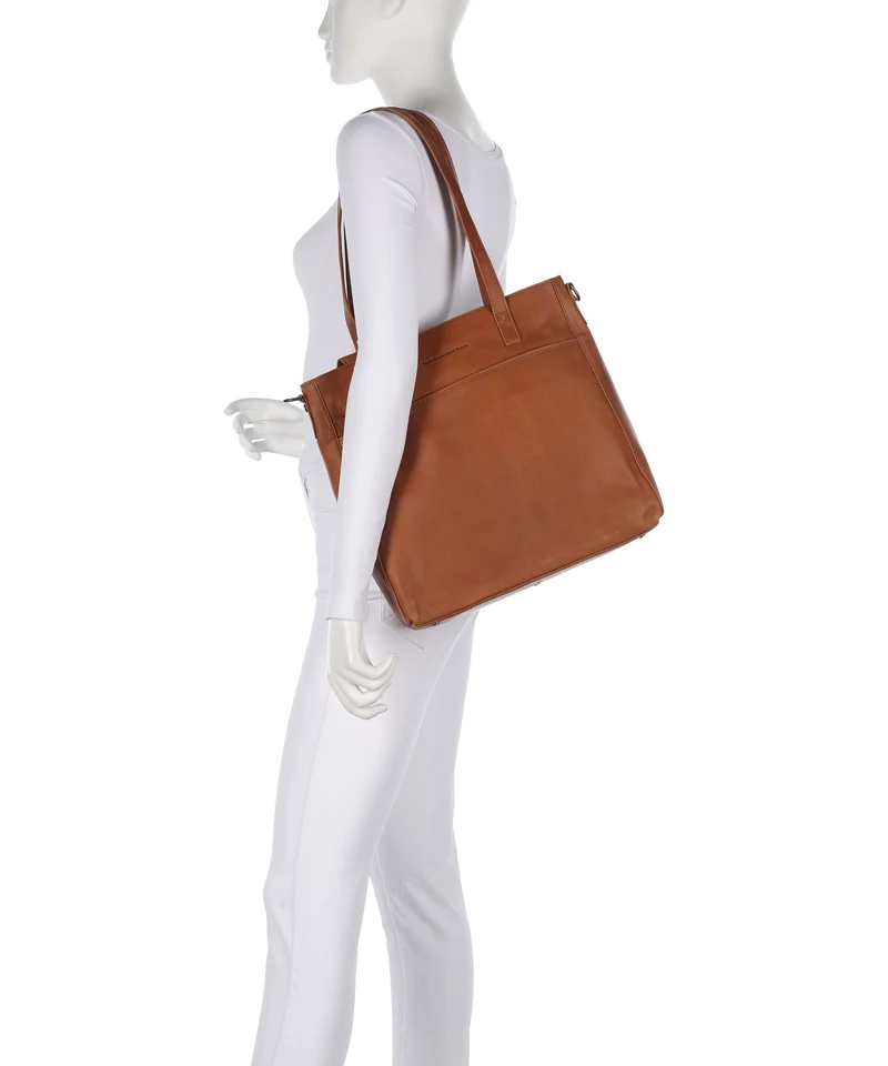 The Chesterfield Brand Wax Pull Up Cow Mosel Shopper cognac