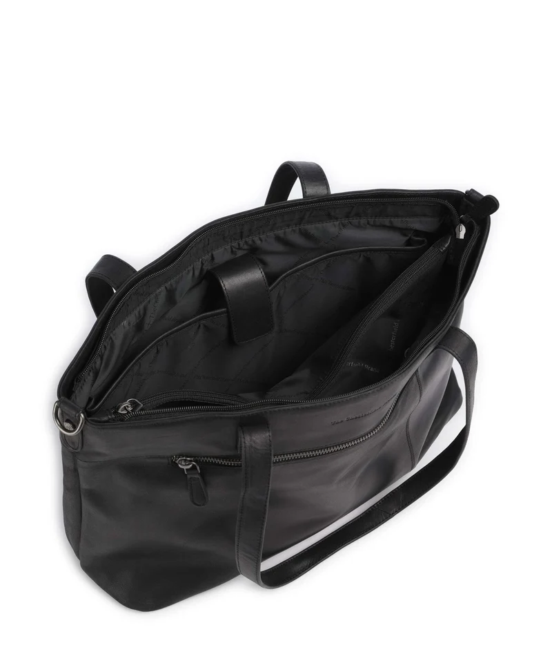 The Chesterfield Brand Wax Pull Up Cow Osira Shopper black