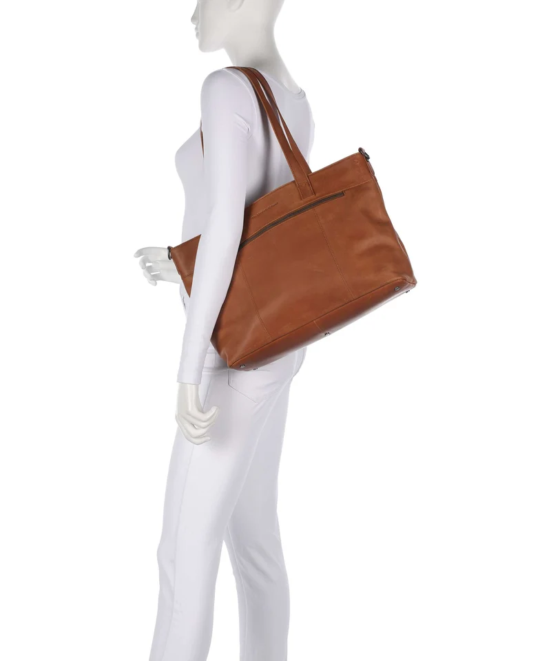 The Chesterfield Brand Wax Pull Up Cow Osira Shopper cognac