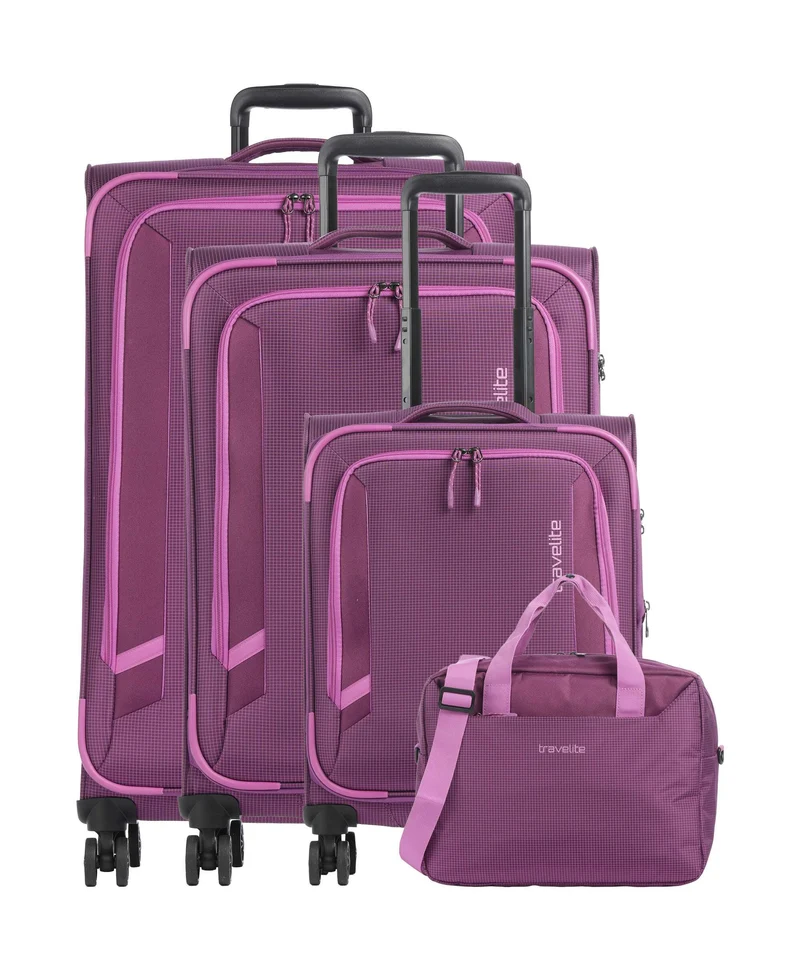 Travelite Corsiica 4-Rollen Trolley Set pink
