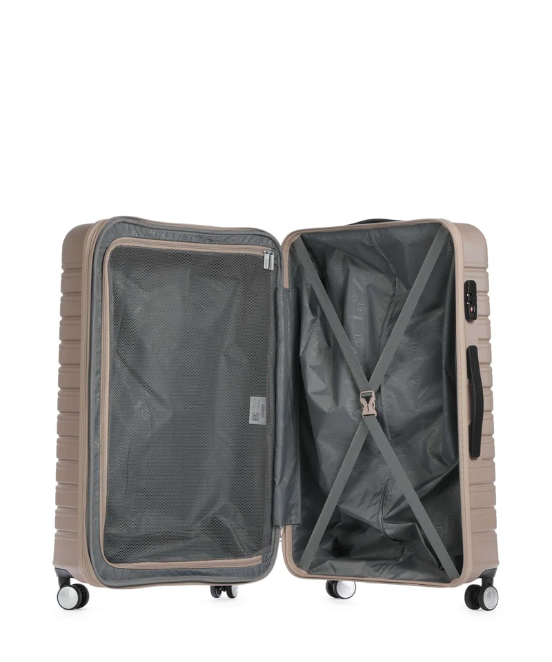 American Tourister Flashline 4-Rollen Trolley ivory gold