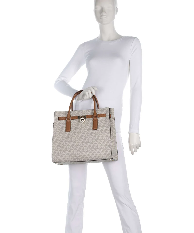 Michael Kors Hamilton Moderne Large Handtasche vanilla/acorn