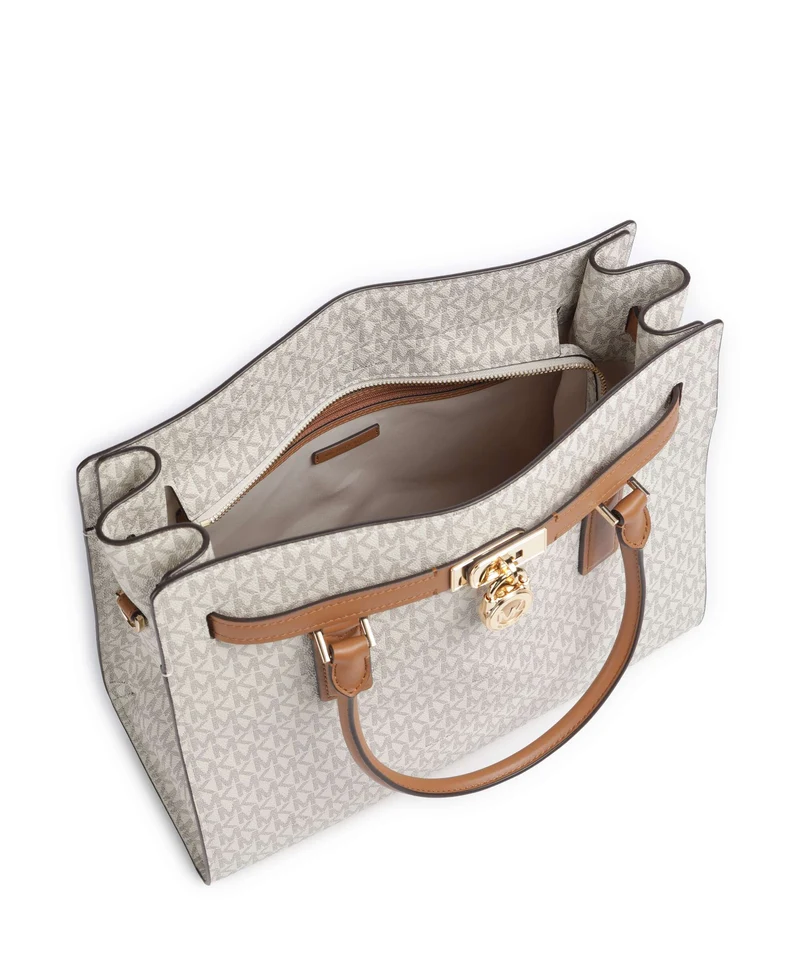Michael Kors Hamilton Moderne Large Handtasche vanilla/acorn